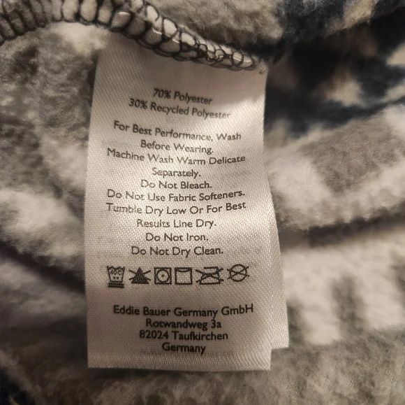 Eddie Bauer twilight blue women's fleece pullover half zip size large - Picture 5 of 9